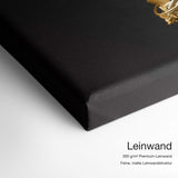 African Woman Left Hand Gold – 300 g/m² Premium-Leinwand mit feiner, matter Struktur