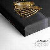 African Woman Right Hand Gold – 300 g/m² Premium-Leinwand mit feiner, matter Struktur