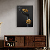 African Woman Left Hand - Gold