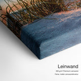 Ahrenshoop Sand – Qualitätsdetail Leinwand: 300 g/m² Premium-Leinwand, feine matte Leinwandstruktur