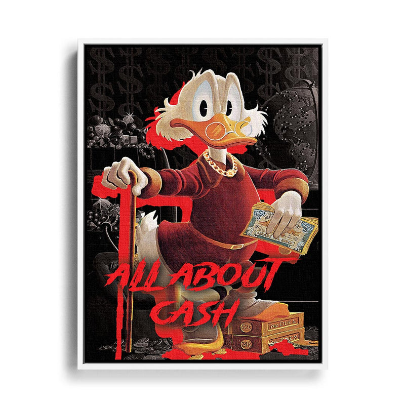 Scrooge Duck mit viel Geld und Gold