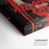 All about Cash – Qualitätsdetail Leinwand: 300 g/m² Premium-Leinwand, feine matte Leinwandstruktur
