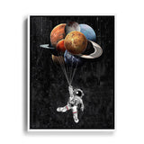 Leinwand bild Planeten mit weißem Rahmen