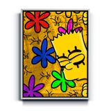 Bart Simpson Motiv – Bart Simpson Popart Wandbild als Wanddeko