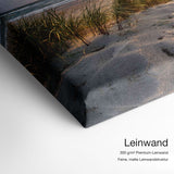 Baltic Sunset – Qualitätsdetail Leinwand: 300 g/m² Premium-Leinwand, feine matte Leinwandstruktur