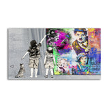 Banksy Cutrain Wandbild