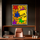 Bart Simpson im Pop-Art-Stil – Bart Simpson Popart Premium Wandbild