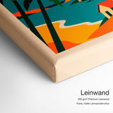 Bauhaus Beach – Qualitätsdetail Leinwand: 300 g/m² Premium-Leinwand, feine matte Leinwandstruktur