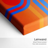 Bauhaus Orange BG – Qualitätsdetail Leinwand: 300 g/m² Premium-Leinwand, feine matte Leinwandstruktur