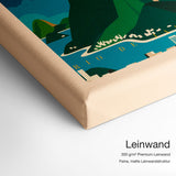 Bauhaus Rio de Janeiro – Qualitätsdetail Leinwand: 300 g/m² Premium-Leinwand, feine matte Leinwandstruktur