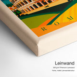 Bauhaus Rom – Qualitätsdetail Leinwand: 300 g/m² Premium-Leinwand, feine matte Leinwandstruktur