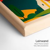 Bauhaus Schweiz 1 – Qualitätsdetail Leinwand: 300 g/m² Premium-Leinwand, feine matte Leinwandstruktur