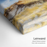Beach Prerow – Qualitätsdetail Leinwand: 300 g/m² Premium-Leinwand, feine matte Leinwandstruktur