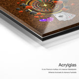 Bet on Yourself – Qualitätsdetail Acrylglas: 6 mm Premium-Aufbau mit massiver Metallplatte, brillante Kontraste und intensive Farbtiefe
