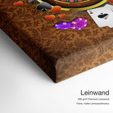 Bet on Yourself – Qualitätsdetail Leinwand: 300 g/m² Premium-Leinwand, feine matte Leinwandstruktur