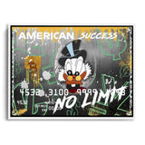 American Express Scrooge Duck Wandbild