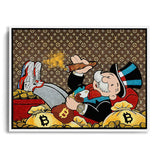 Luxuswandbild für Wohlhabende mit weißem Bilderrahmen