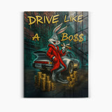 Bugs Boss Porsche – Bugs Bunny Leinwandbild fürs Büro