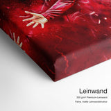 Cristiano Ronaldo Portugal – Leinwand Qualitätsdetail mit 300 g/m² Premium-Leinwand und feiner, matter Leinwandstruktur