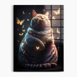 Cat with Butterflies