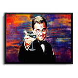 Leonardo DiCaprio The Wolf of Wall Street – Cheers Leo Leinwand mit schwarzem Bilderrahmen