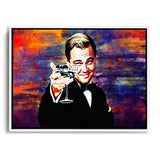 Filmszene aus Wolf of Wall Street mit Leonardo DiCaprio – Cheers Leo Wandbild als Wanddeko
