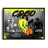 Coco Chanel mit Comic Tweety Wandbild