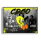 Coco Chanel mit Comic Tweety Wandbild
