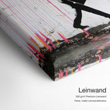 Colored Rain – Qualitätsdetail Leinwand: 300 g/m² Premium-Leinwand, feine matte Leinwandstruktur