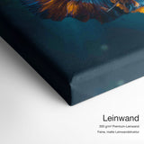 Colorful Fish Love – Qualitätsdetail Leinwand: 300 g/m² Premium-Leinwand, feine matte Leinwandstruktur