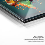 Colorful Gaming Controller No.1 – Qualitätsdetail Acrylglas: 6 mm Premium-Aufbau mit massiver Metallplatte, brillante Kontraste und intensive Farbtiefe