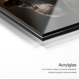 Cool Ape – Acrylglas Qualitätsdetail mit 6 mm Premium-Aufbau, massiver Metallplatte und intensiver Farbtiefe