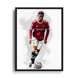 Cristiano Ronaldo Freistoßtor Leinwand mit Bilderrahmen