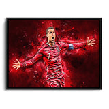 Cristiano Ronaldo Torjubel Portugal Wandbild mit Bilderrahmen