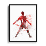 Cristiano Ronaldo Torjubel Siuuu Wandbild mit Bilderrahmen