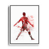 Cristiano Ronaldo Torjubel Pose Siuu auf Leinwand