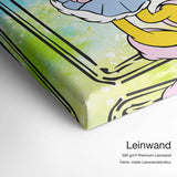 Daisy Chanel Nr. 5 – Leinwand Qualitätsdetail mit 300 g/m² Premium-Leinwand und feiner, matter Leinwandstruktur