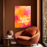 Acrylglas-Wandbild „Dein Lächeln verändert Räume“ als Wanddeko im Wohnzimmer