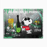 Dom Perignon mit Snoopy Comic Wandbild