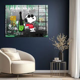 Dom Perignon mit Snoopy Comic Wandbild