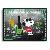 Dom Perignon mit Snoopy Comic Wandbild