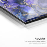 Emerald – Acrylglas Qualitätsdetail mit 6 mm Premium-Aufbau, massiver Metallplatte und intensiver Farbtiefe