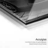 Ferrari 488 – Acrylglas Qualitätsdetail mit 6 mm Premium-Aufbau, massiver Metallplatte und intensiver Farbtiefe