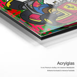 Ferrari Mario – Acrylglas Qualitätsdetail mit 6 mm Premium-Aufbau, massiver Metallplatte und intensiver Farbtiefe