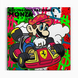 Super Mario im Ferrari
