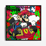 Super Mario im Ferrari