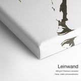 Flower Thrower – Leinwand Qualitätsdetail mit 300 g/m² Premium-Leinwand und feiner, matter Leinwandstruktur
