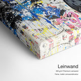 Follow your Dreams – Leinwand Qualitätsdetail mit 300 g/m² Premium-Leinwand und feiner, matter Leinwandstruktur