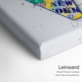 Graffiti Love – Leinwand Qualitätsdetail mit 300 g/m² Premium-Leinwand und feiner, matter Leinwandstruktur