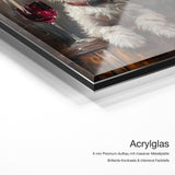 Happy West Highland Terrier – Acrylglas Qualitätsdetail mit 6 mm Premium-Aufbau, massiver Metallplatte und intensiver Farbtiefe